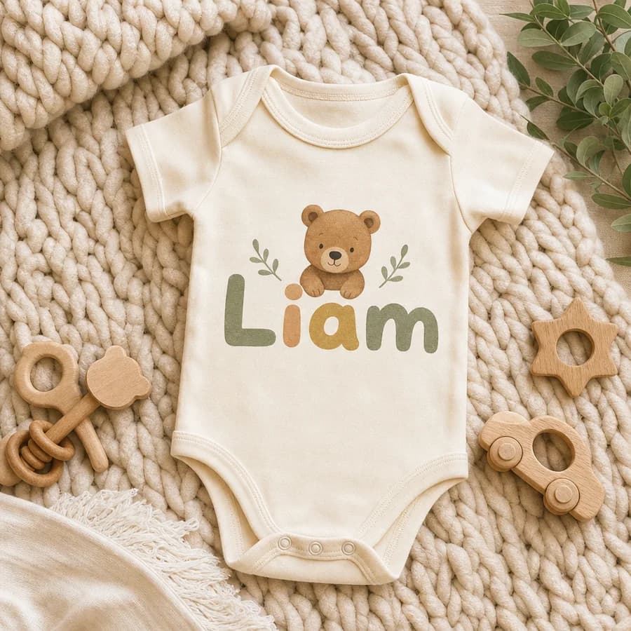 Baby onesie — “Liam”