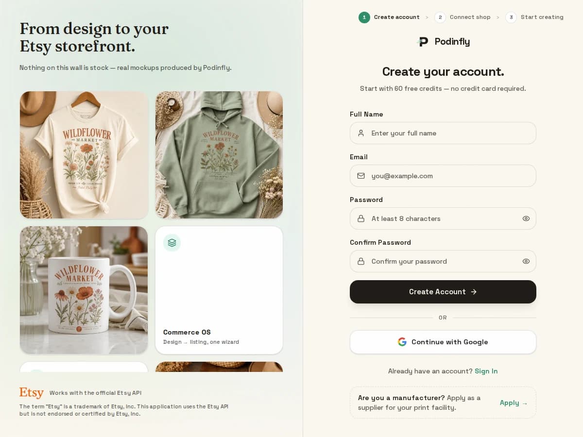 Create your account