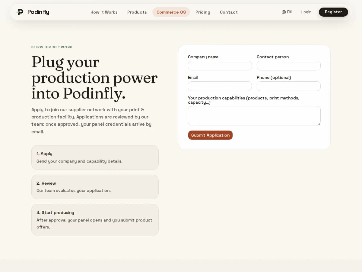 Plug your production power into Podinfly.
